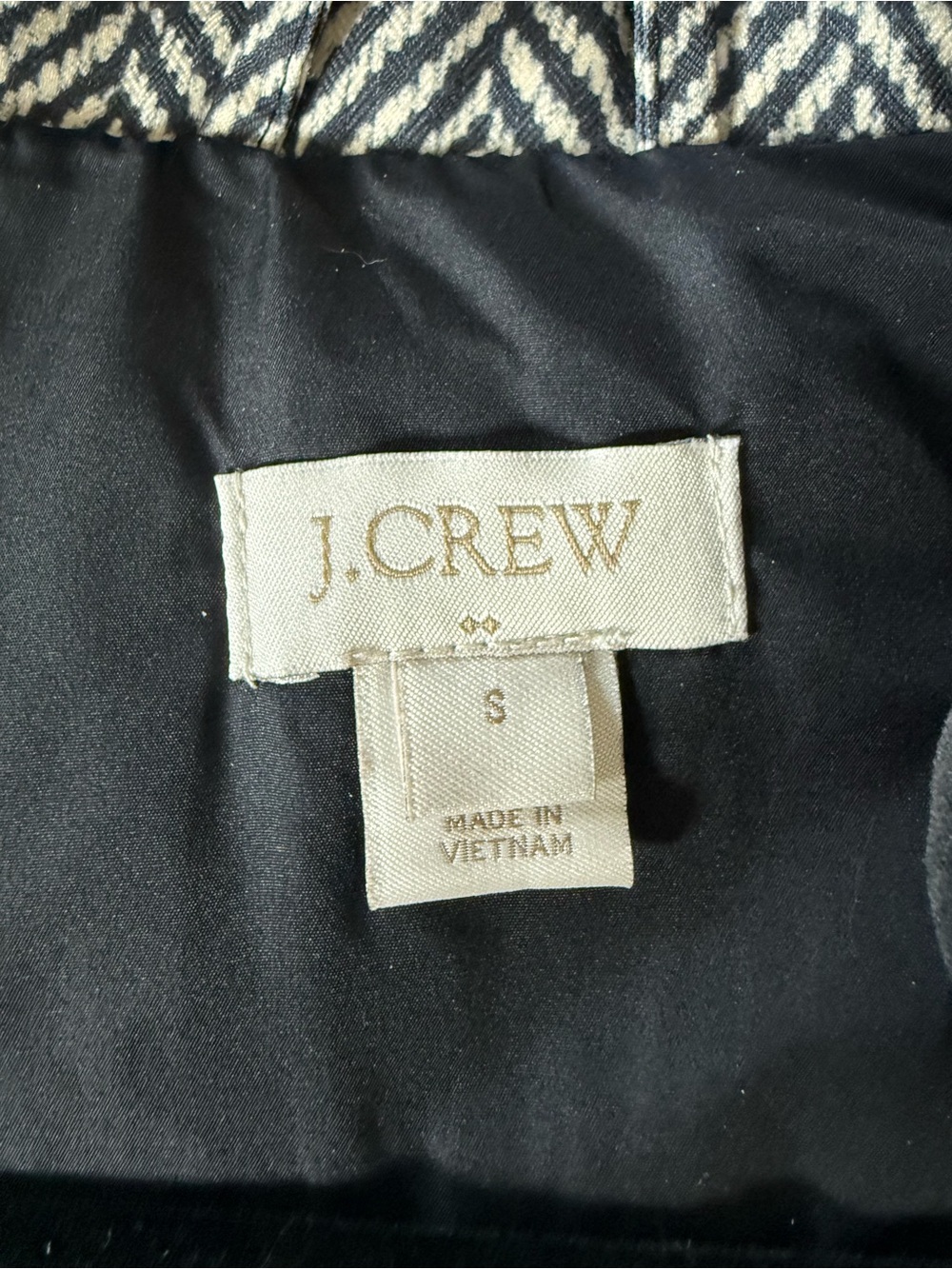 J Crew Herringbone Quilted Vest - Black & White - Picture 3 of 4